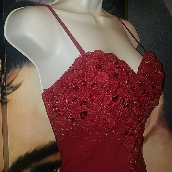 Tatyana Hermosa Dress 50s Valentine Red Ruby Roses - Picture 6 of 8